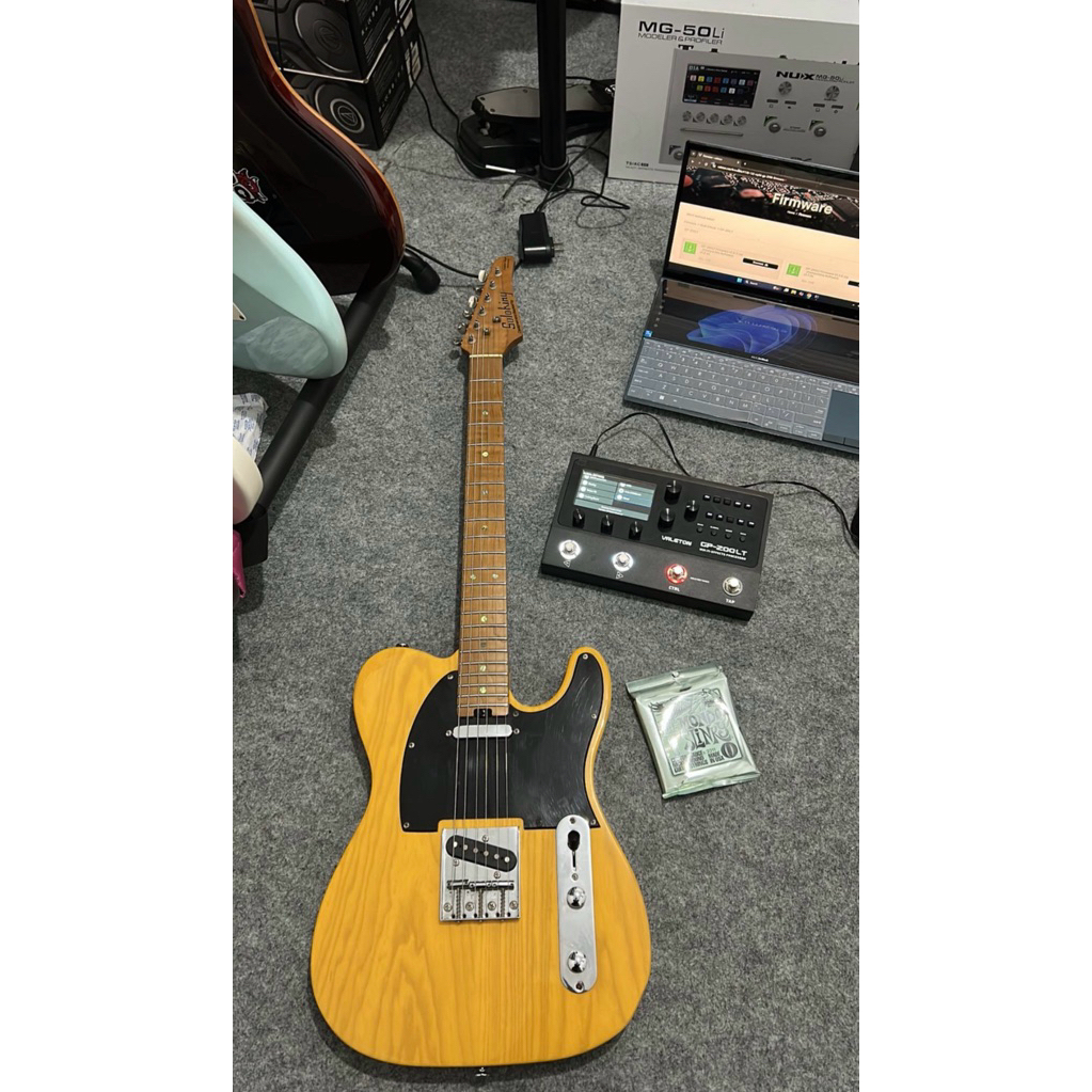 Soloking MT-1 ASH FM with Roasted Flame Maple Neck in Butterscotch Blonde Nafiri Special Run (Used)