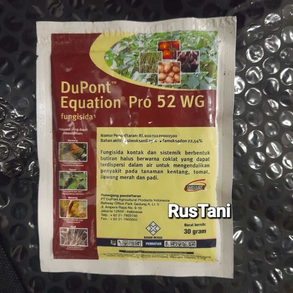 fungisida Equation Pro 52WG 30Gr BA : Famoxadone 22.5% + cymoxanil 29%