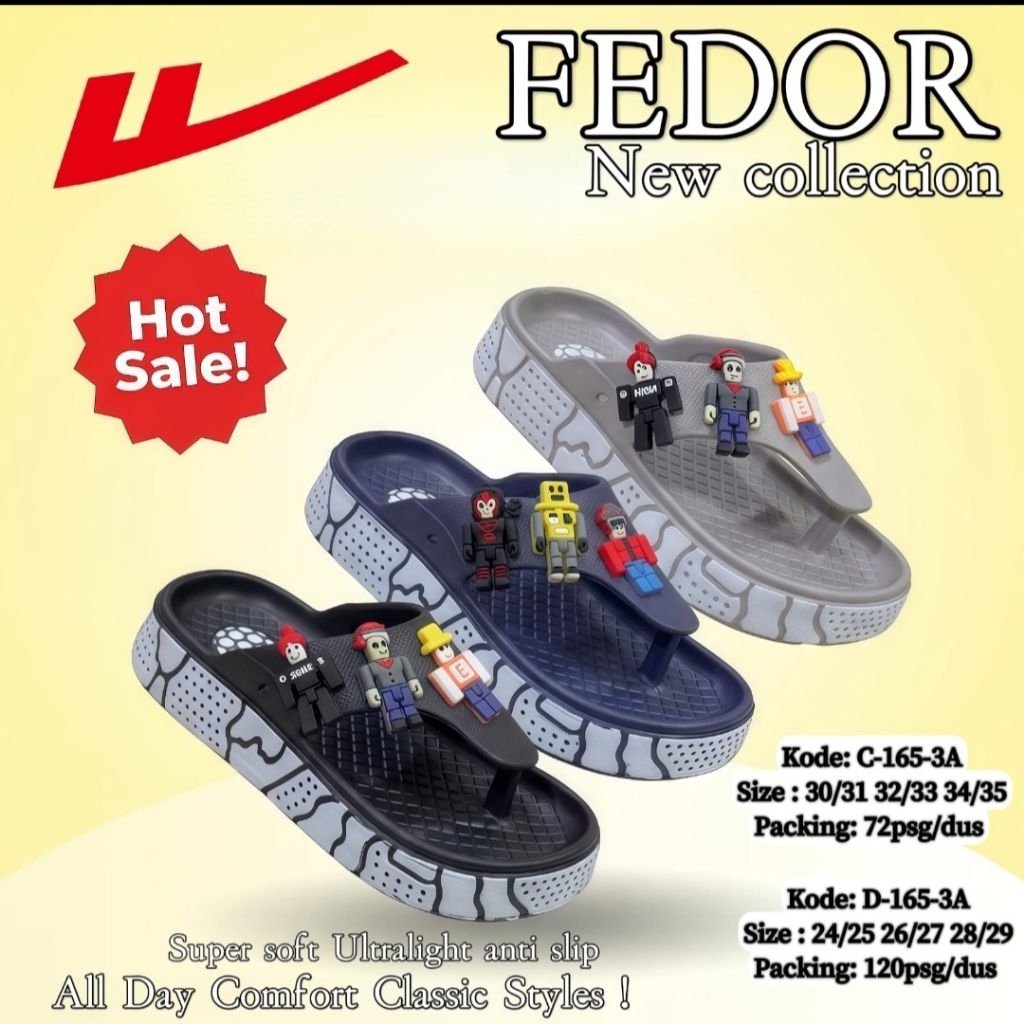 NEW - Sendal Jepit Anak Karet Karakter Minecraft - Anti Slip, Ringan, Nyaman