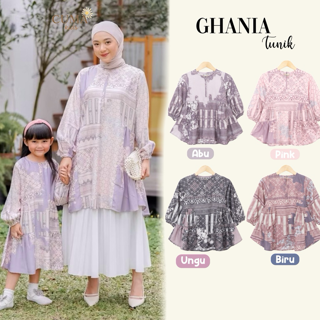 GHANIA tunik ibu anak / MAXMARA / dress anak perempuan / dress couple