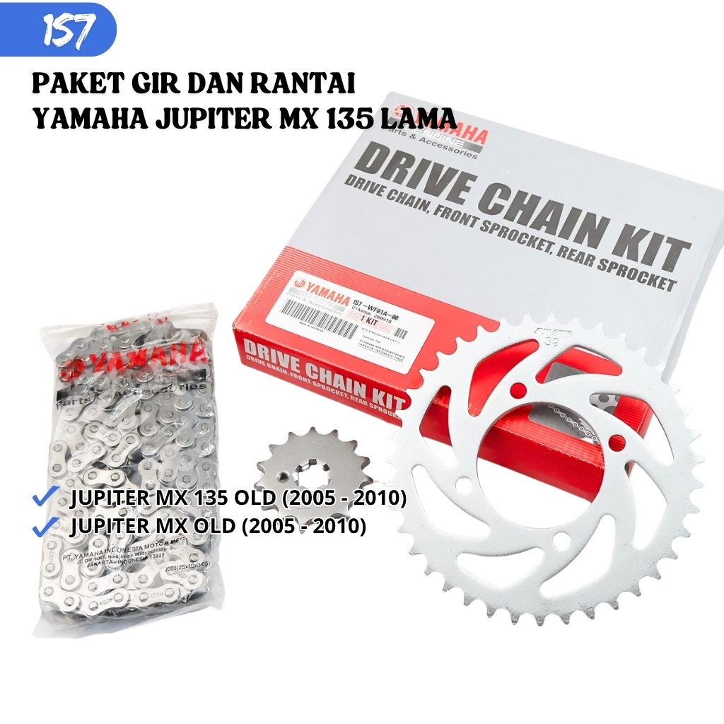 Gear Set Yamaha Jupiter MX 135 OLD - Gigi Rantai Tarik Jupiter MX Lama - Gir SET Rantai Jupiter MX 1