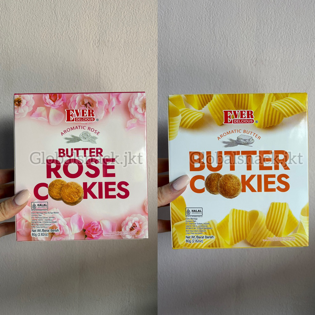 EVER AROMATIC ROSE BUTTER ROSE COOKIES / BUTTER COOKIES 80g