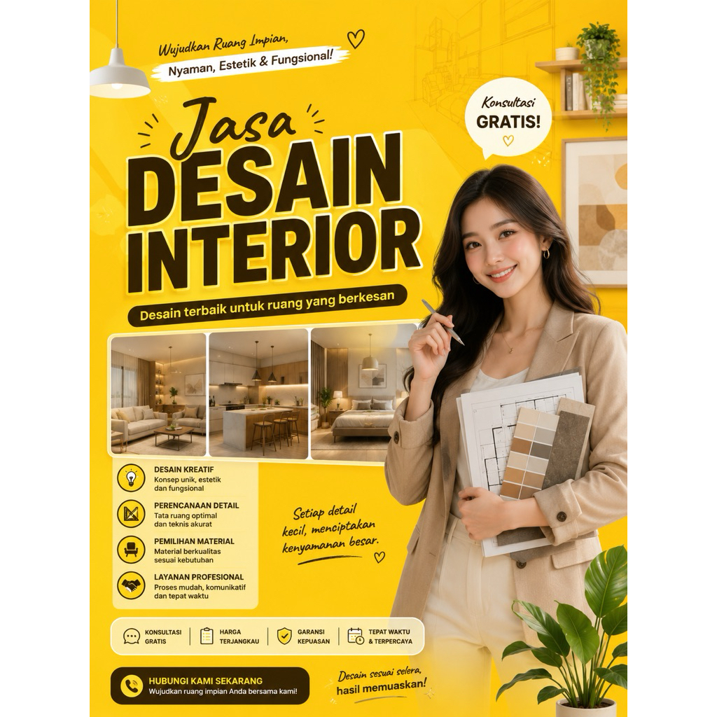JASA DESAIN INTERIOR | INTERIOR DESIGNER | JASA GAMBAR INTERIOR
