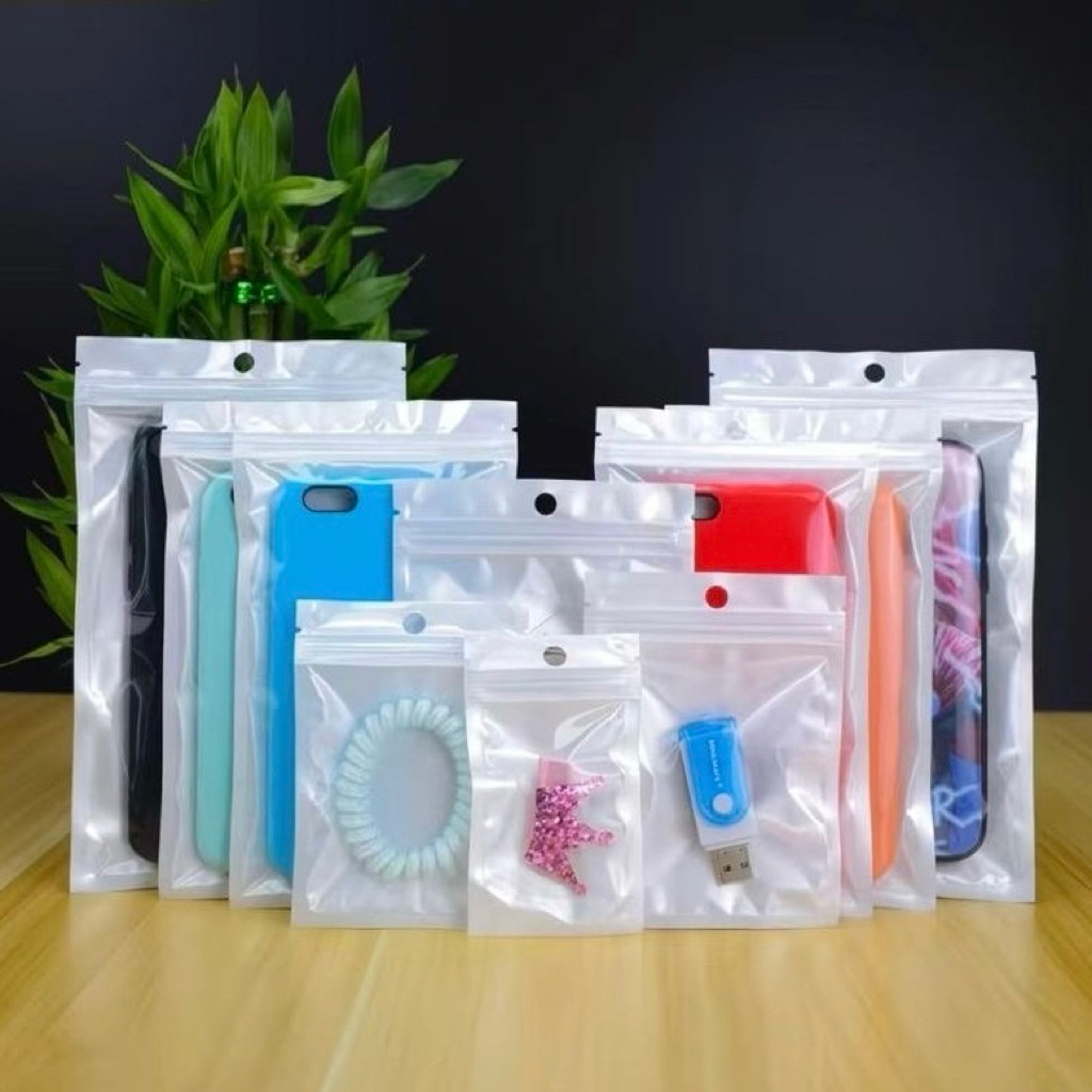 [GROSIR 100pcs] ZIPLOCK PUTIH / ziplock aksesoris plastik klip tebal / plastik ziplock hologram