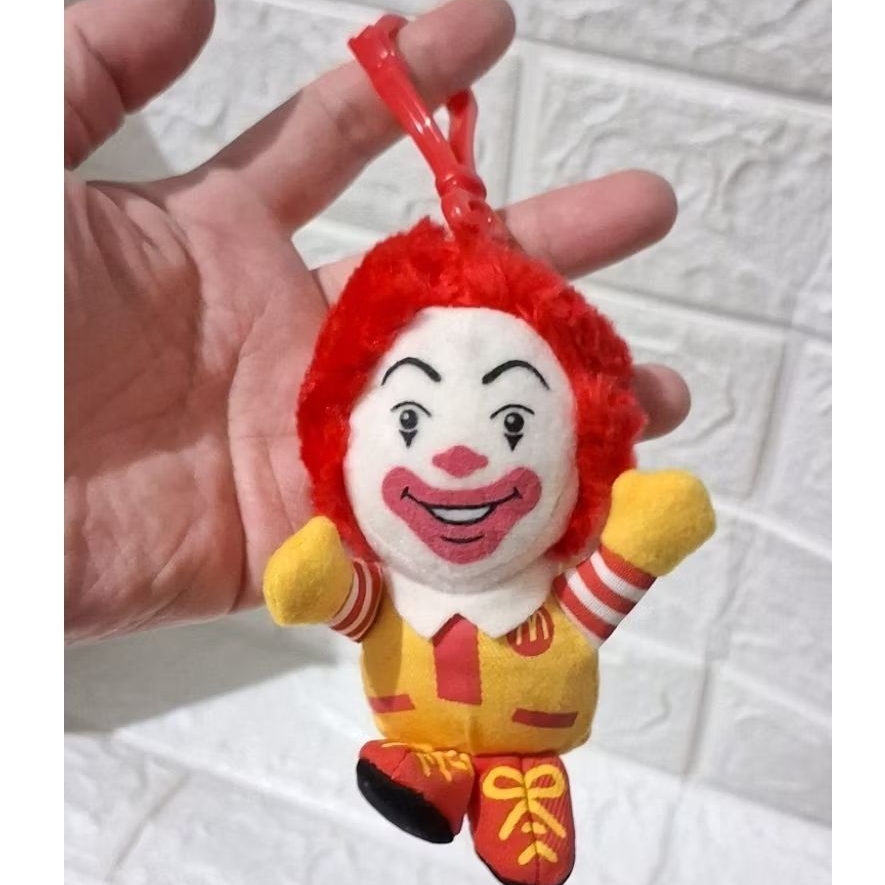 boneka maskot mcd mcdonalds ronald birdie burger polisi original brand mcd ganci gantungan kunci hap