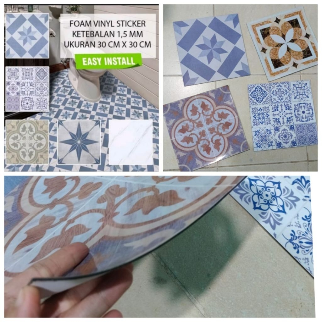 *Stiker foam vinyl ubin/dinding dapur 30x30cm/ Stiker dinding dapur