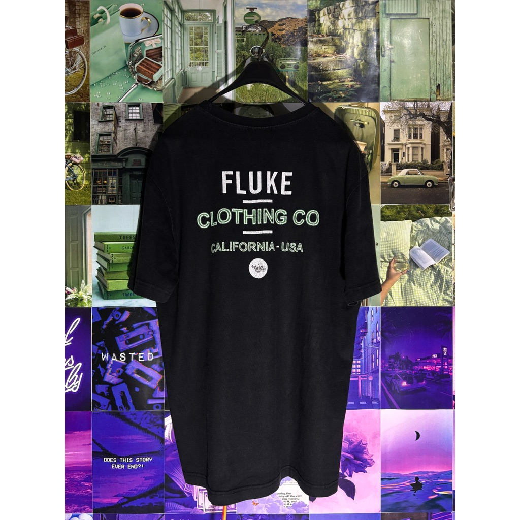 Fluke Black T-Shirt Preloved