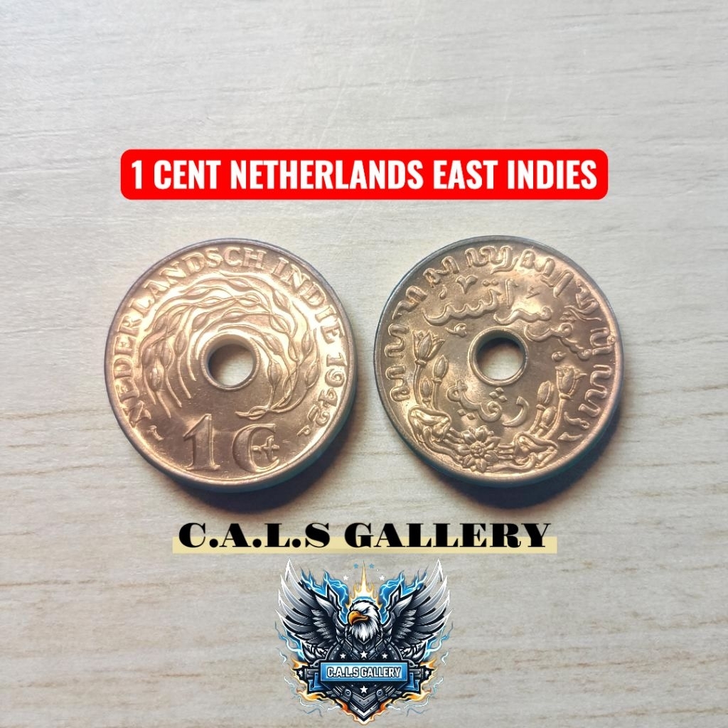 Koin Kuno 1 Sen Netherlands East indies 1945