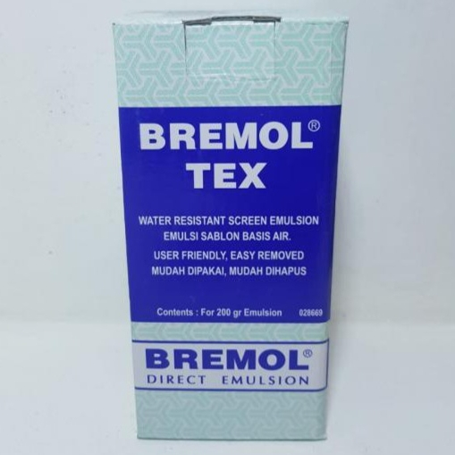 BREMOL TEX Basis Air 200gr Obat Afdruk Sablon Screen Emulsion Waterbased