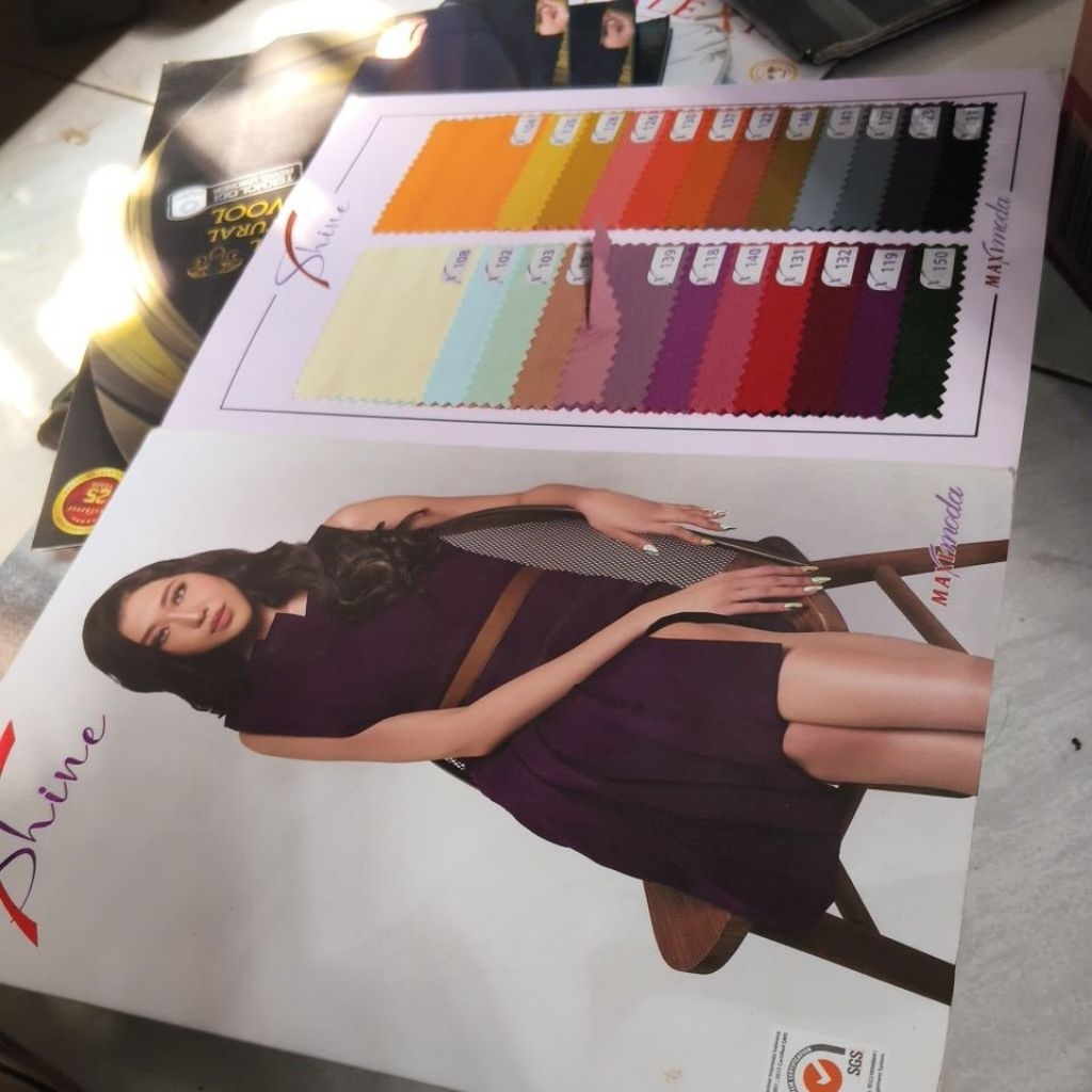 katalog contoh kain shine