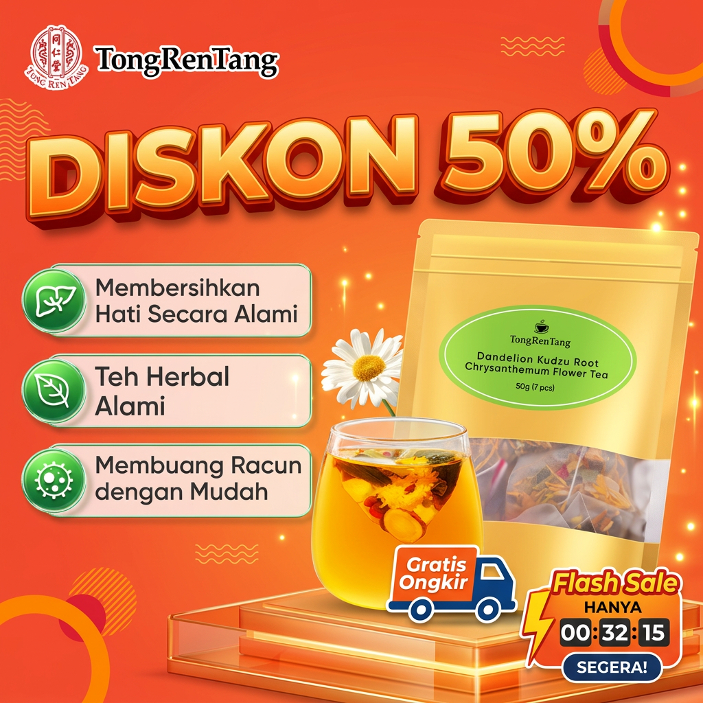 Teh Herbal China Tongrentang | Detox Hati & Liver | 10 Bahan Alami | Obat Tradisional Cina Original