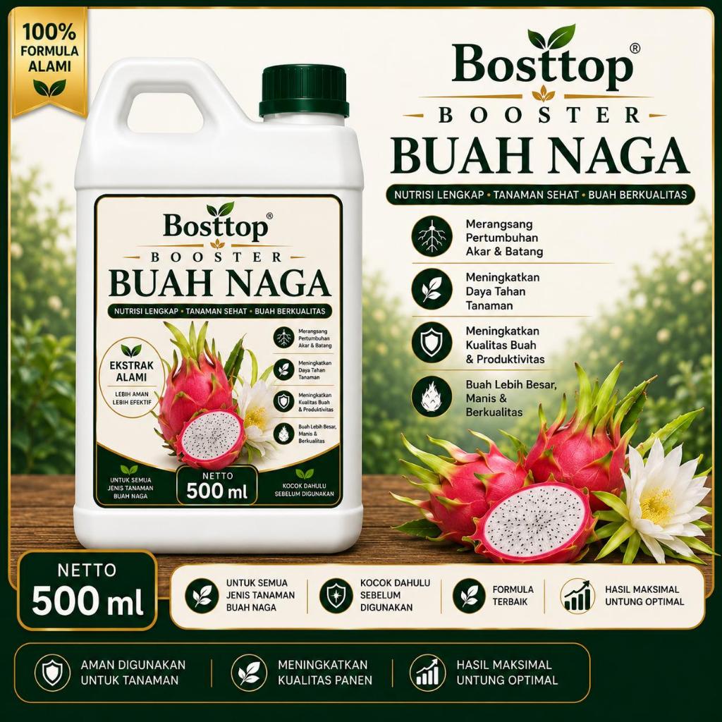 Pupuk Booster Buah Naga 500ml - Pelebat Buah Naga - Perangsang Bunga