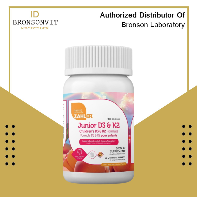 Zahler Junior K2 D3 2000IU 90 Chewable Tablets Vitamin Anak D3 + K2