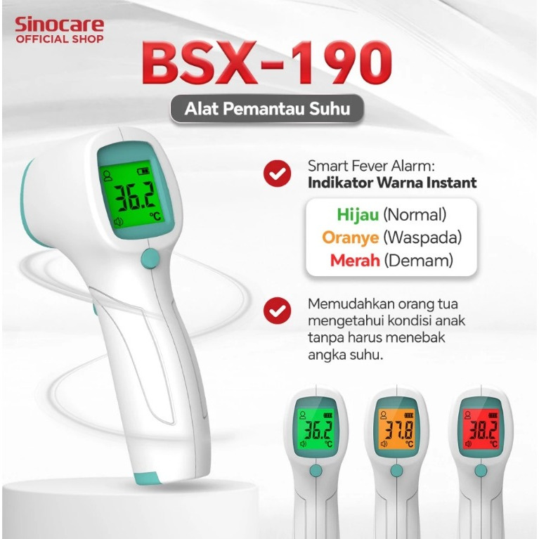SINOCARE THERMOMETER INFRARED BSX190 ALKES MEDAN