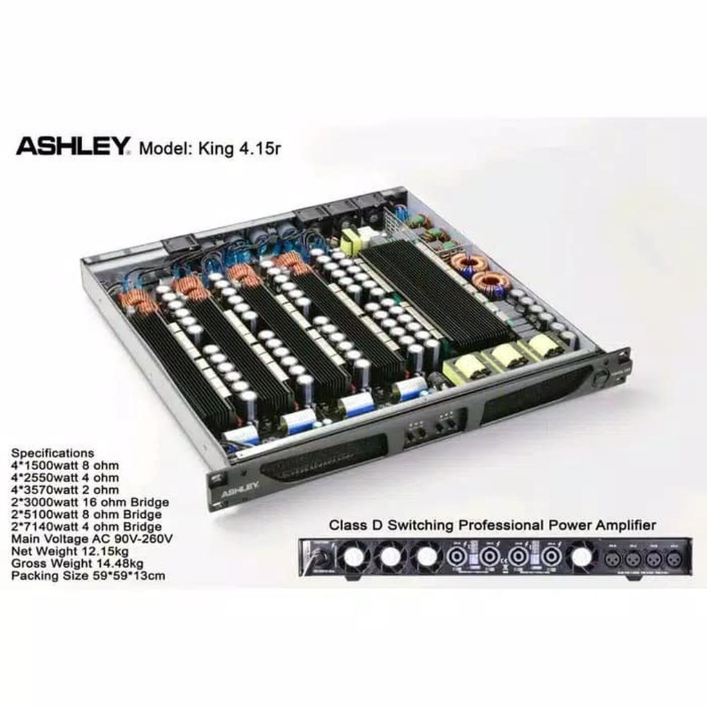 Power Ashley King 4.15R Original Amplifier 4 Channel Class D