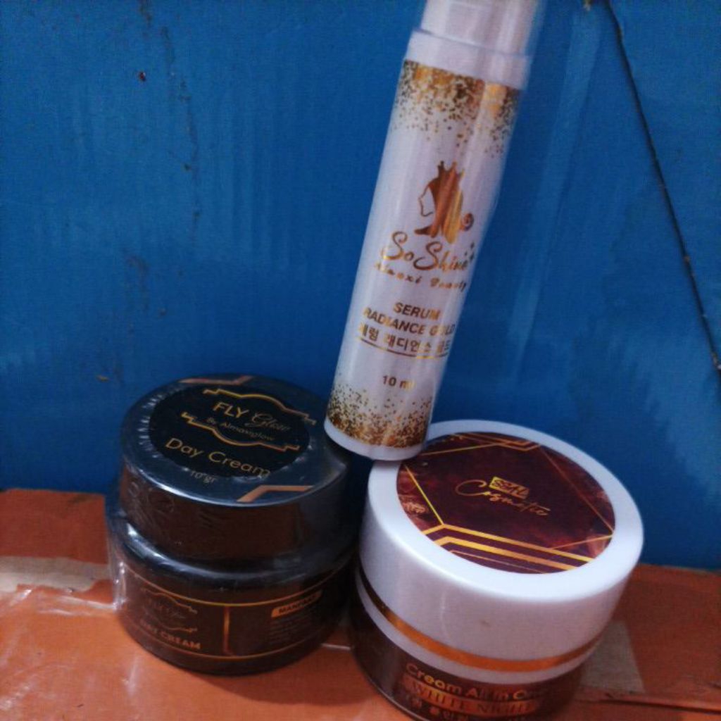 Cream al maxi glow skincare paket isi 3