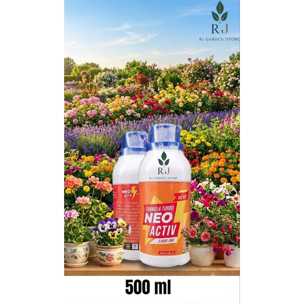 Dekomposer Pembenah Tanah  Percepatan Fermentasi Media Tanam Organik RJ 37 NEO ACTIVE 500ML