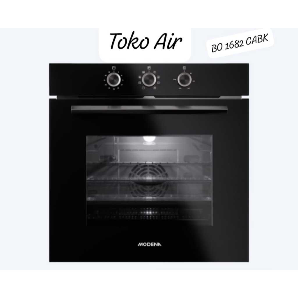 Modena BO 1682 Oven Listrik Tanam 80L Hitam - Built-in Electric Oven