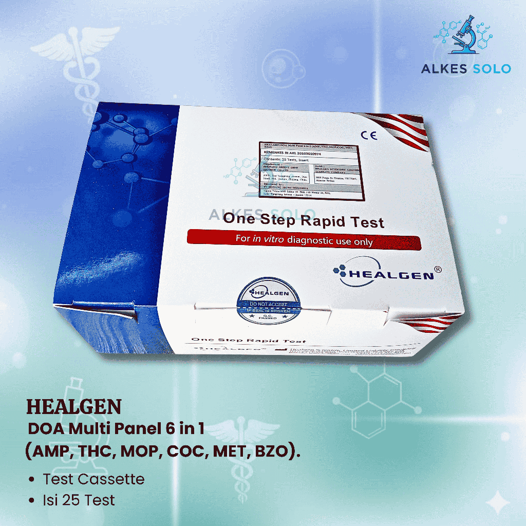 Tes Narkoba 6 paramater | Healgen Drug tes 6p | DOA 6 Parameter | Multi 6 parameter