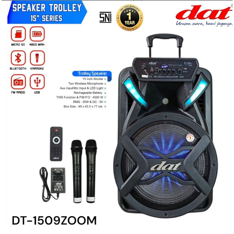  DAT SPEAKER DT 1509 ZOOM