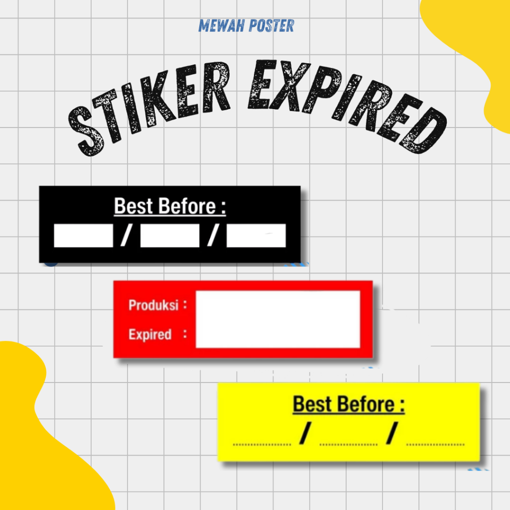 Stiker Expired Date Best Before / Stiker Tanggal Kadaluwarsa