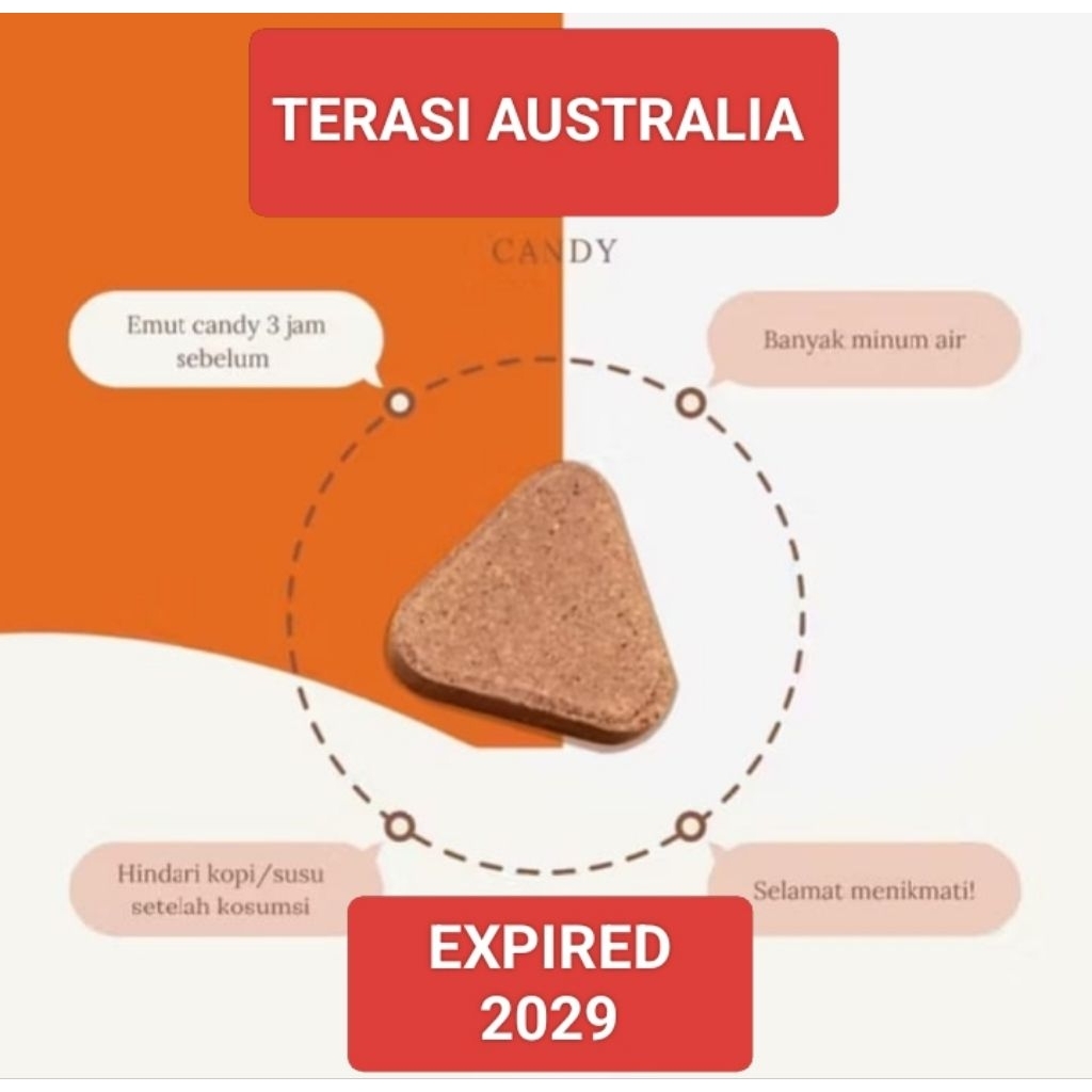 TERASI  SEGITIGA WARNA COKLAT IMPORT AUSTRALIA BUAT NGULEG DI MALAM JUMAT