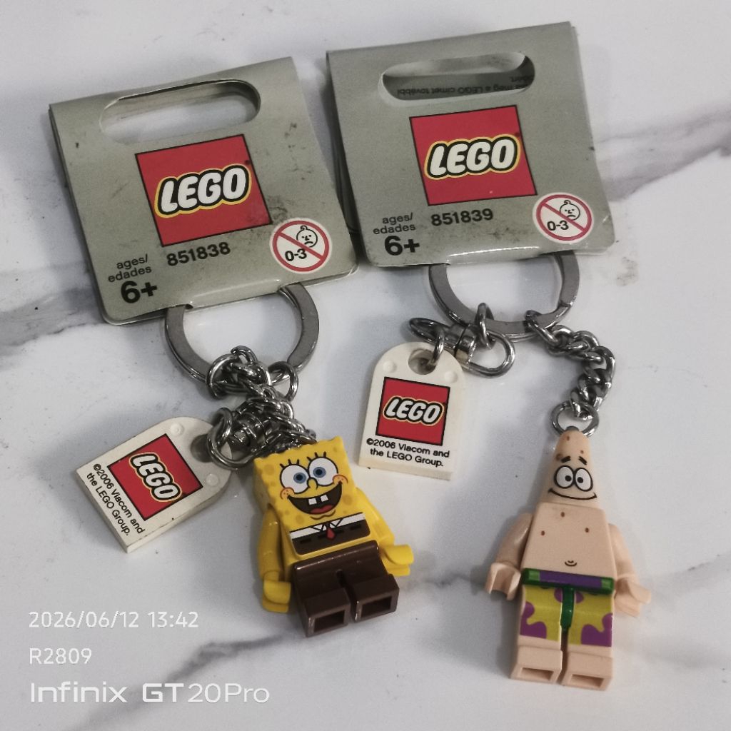 Keychain LEGO Spongebob Squarepants & Patrick Original