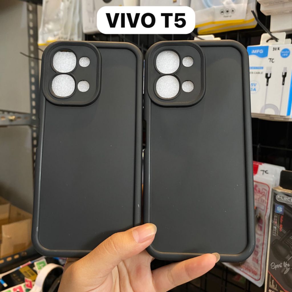 SOFTCASE MATTE ROSE BOLD WARNA HITAM VIVO T5
