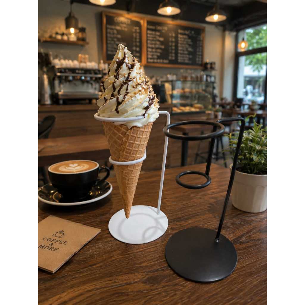 Tempat Kon Es Krim /Ice Cream Cone Holder 6 inch / Tempat display es krim Gelato