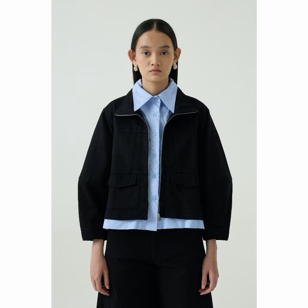 Preloved NASL Black Jacket Layer Blue