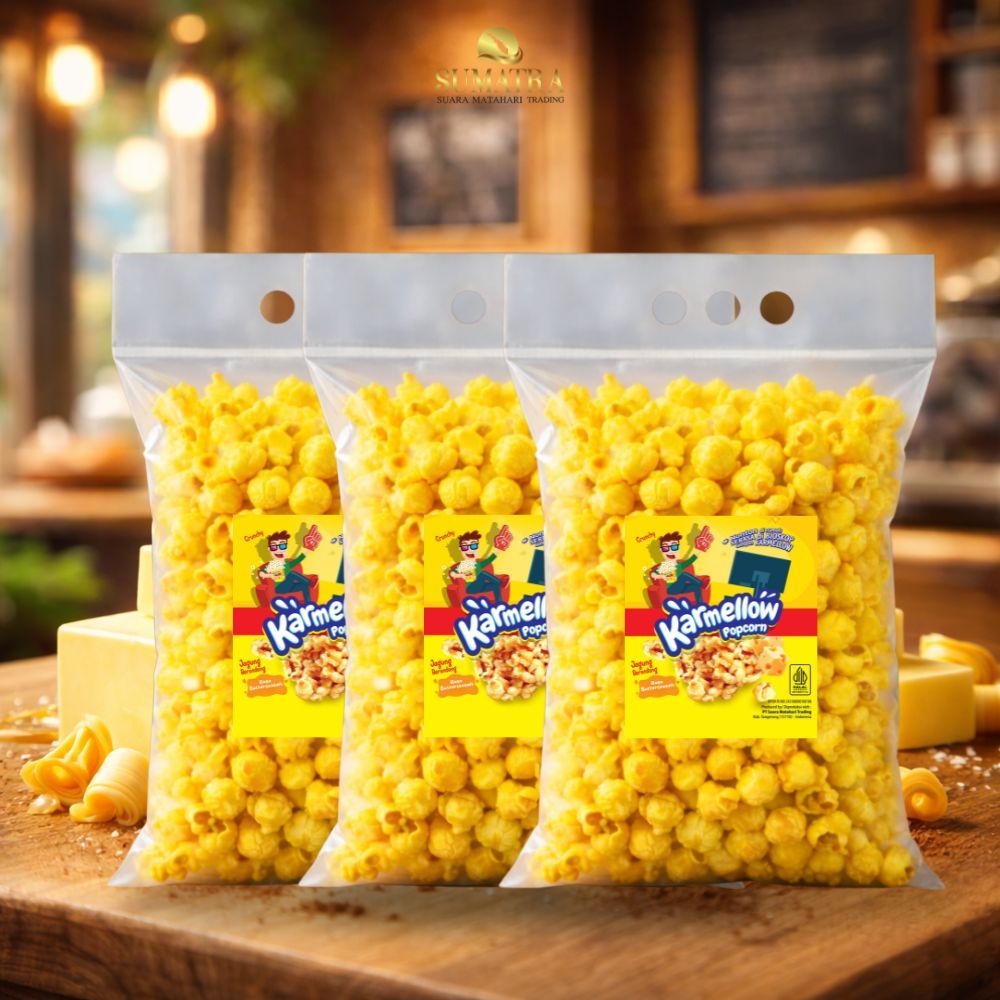 Bundling 3 Karmellow Popcorn Keju 500g