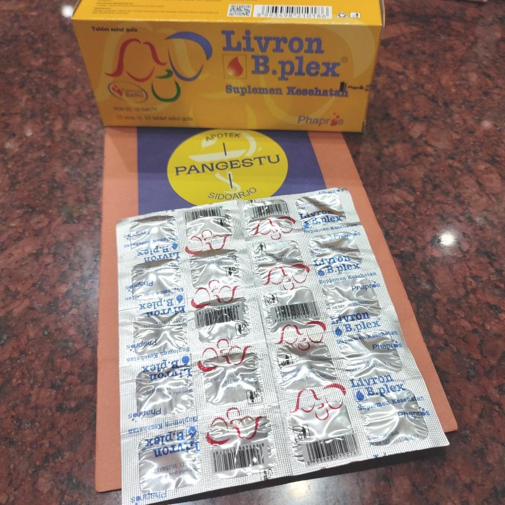 Livron B Plex 1 Strip 10 Tablet / Suplemen Kesehatan & Multivitamin / Lifron B-Plex Levron B.Plex Le