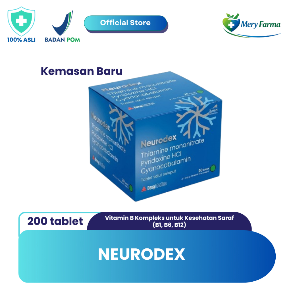 NEURODEX Box Vitamin Saraf Isi 200 Tab