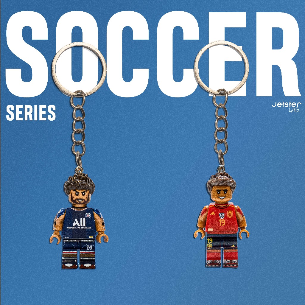 Jetster Lab Keychain Gantungan Kunci Figure Neymar PSG Pemain Bola Jersey