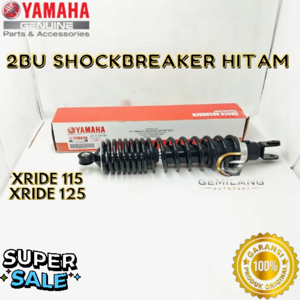 SHOCKBREAKER HITAM KODE 2BU, SHOCKBREAKER HITAM XRIDE 115, SHOCKBREAKER HITAM XRIDE 125