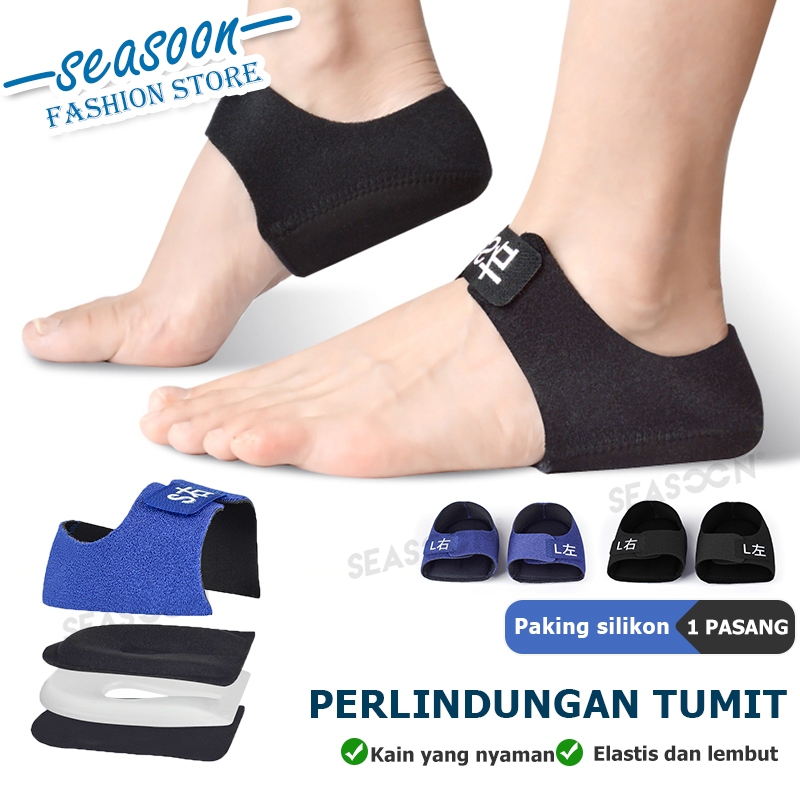 Pelindung Tumit Gel Bantalan Tumit Silikon Bernapas Pereda Nyeri Tumit Lengan Kaki untuk Nyeri Tumit