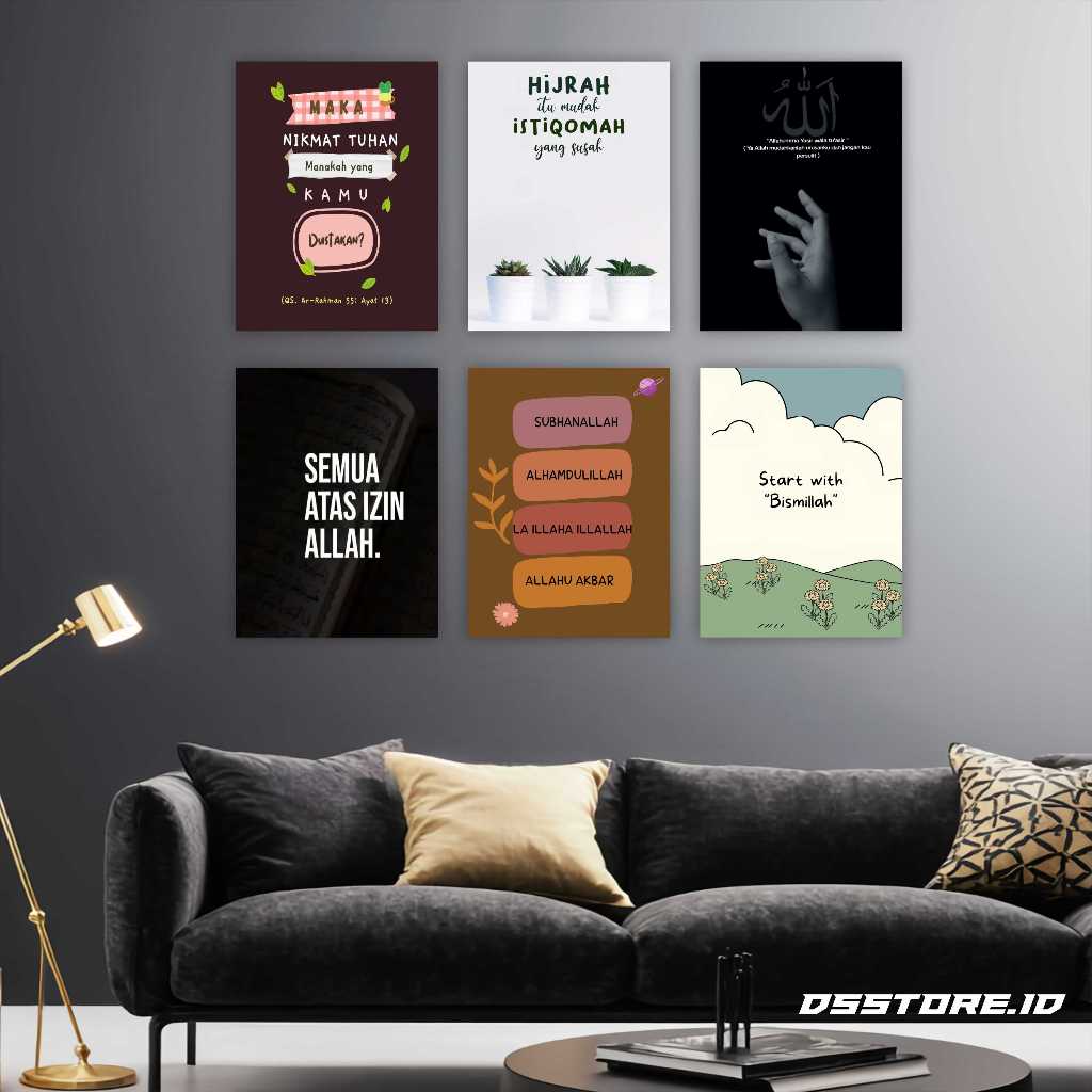 Hiasan Dinding Quotes Islami Hiasan Ruangan islam aesthetic-DS12