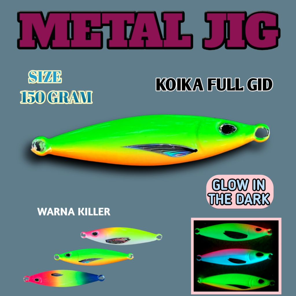 Umpan Pancing Jig 150 Gram Killer Model Koika Assist Hook 150 Gram Full Gid Koika Metal Jig KFG150GR