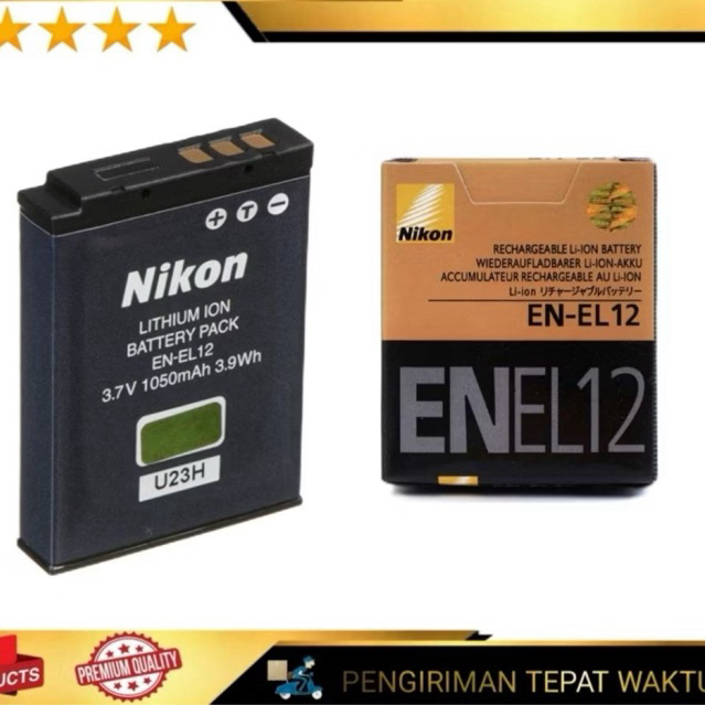 BATERAI  Nikon EN EL12 Batre Coolpix AW100 AW110 AW120 AW130 Baterai Kamera Colpix A900 Mh-65 A1000 