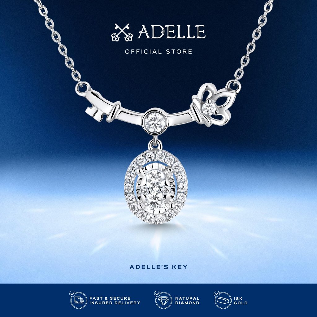 Adelle Jewellery - Kaylie Necklace - Adelle's Key Kalung Emas Berlian