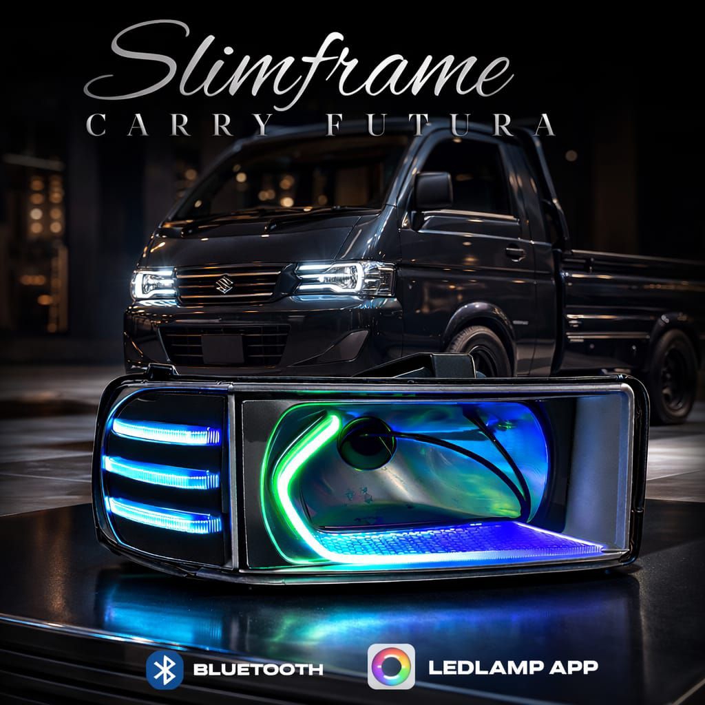 Slimframe akrilik Custom Carry Futura Double biled / Variasi lampu Suzuki carry futura / slimframe +