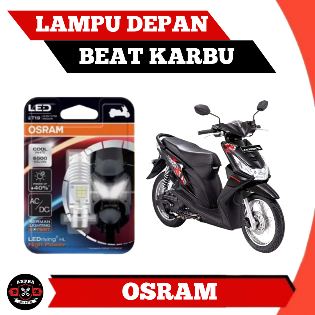 OSRAM LAMPU DEPAN LED OSRAM HONDA BEAT KARBU ORIGINAL PNP