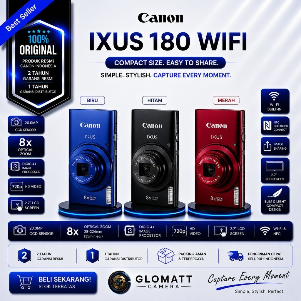 CANON IXUS 180 / CAMERA DIGITAL CANON IXUS 180 WIFI / CANON IXUS 180