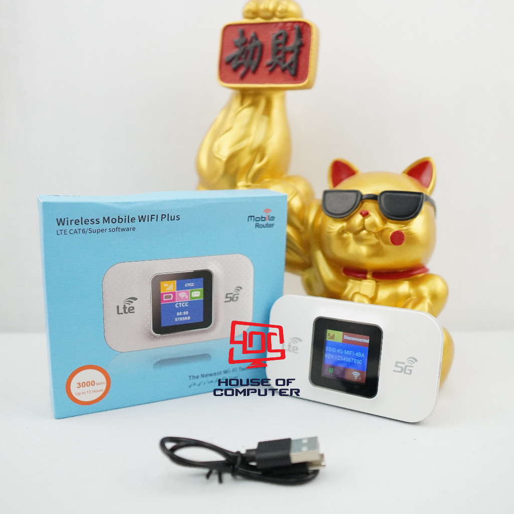 MODEM 4G MIFI PLUS E5783 LCD UNLOCK LTE CAT6 3000MAH BATTERY