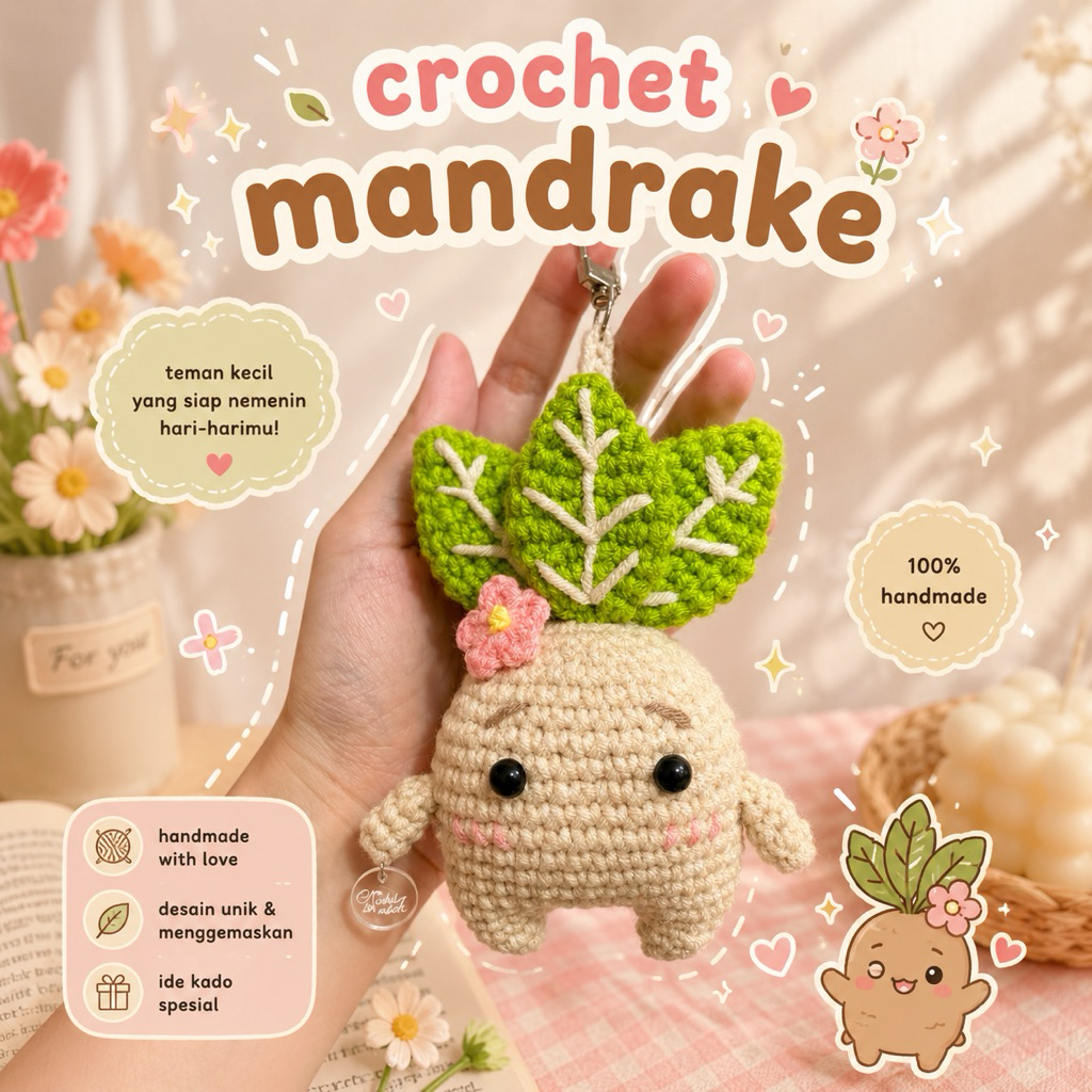 Crochet Mandrake Harry Potter | studio.marvh