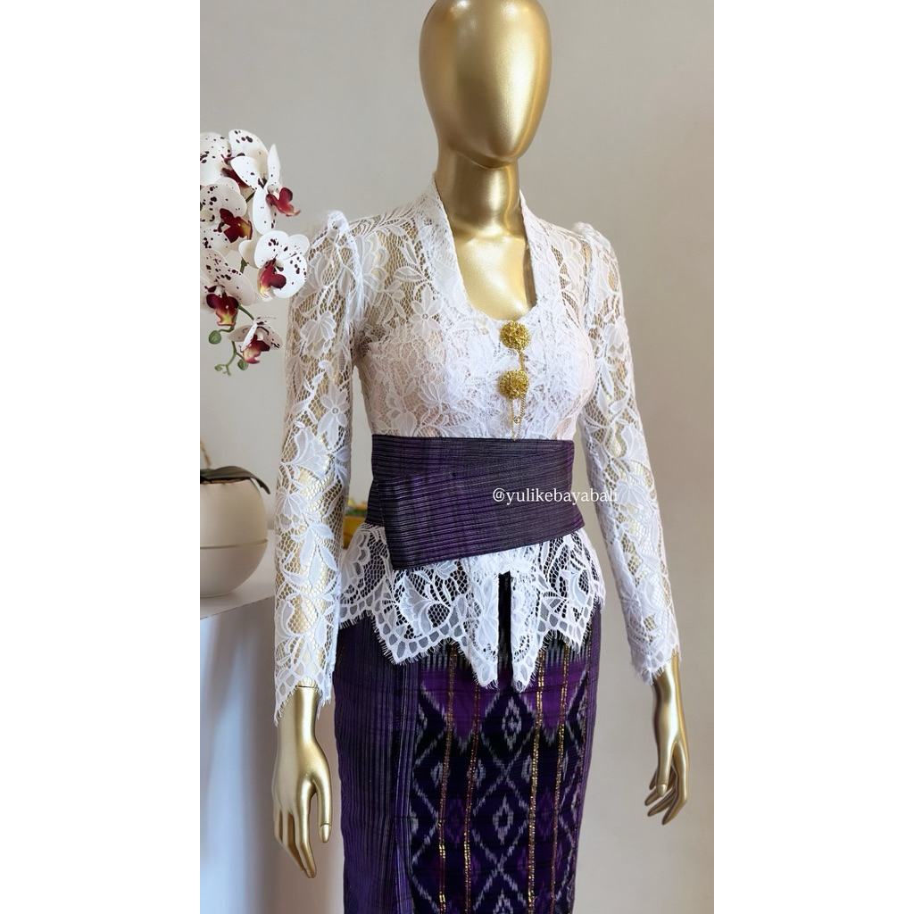 Kebaya ALETHA brokat katun swis super premium| kebaya bali kutubaru modern yuli kebaya bali kondanga