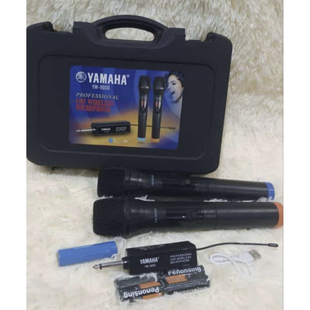 mic wireless double tanpa kabel yamaha