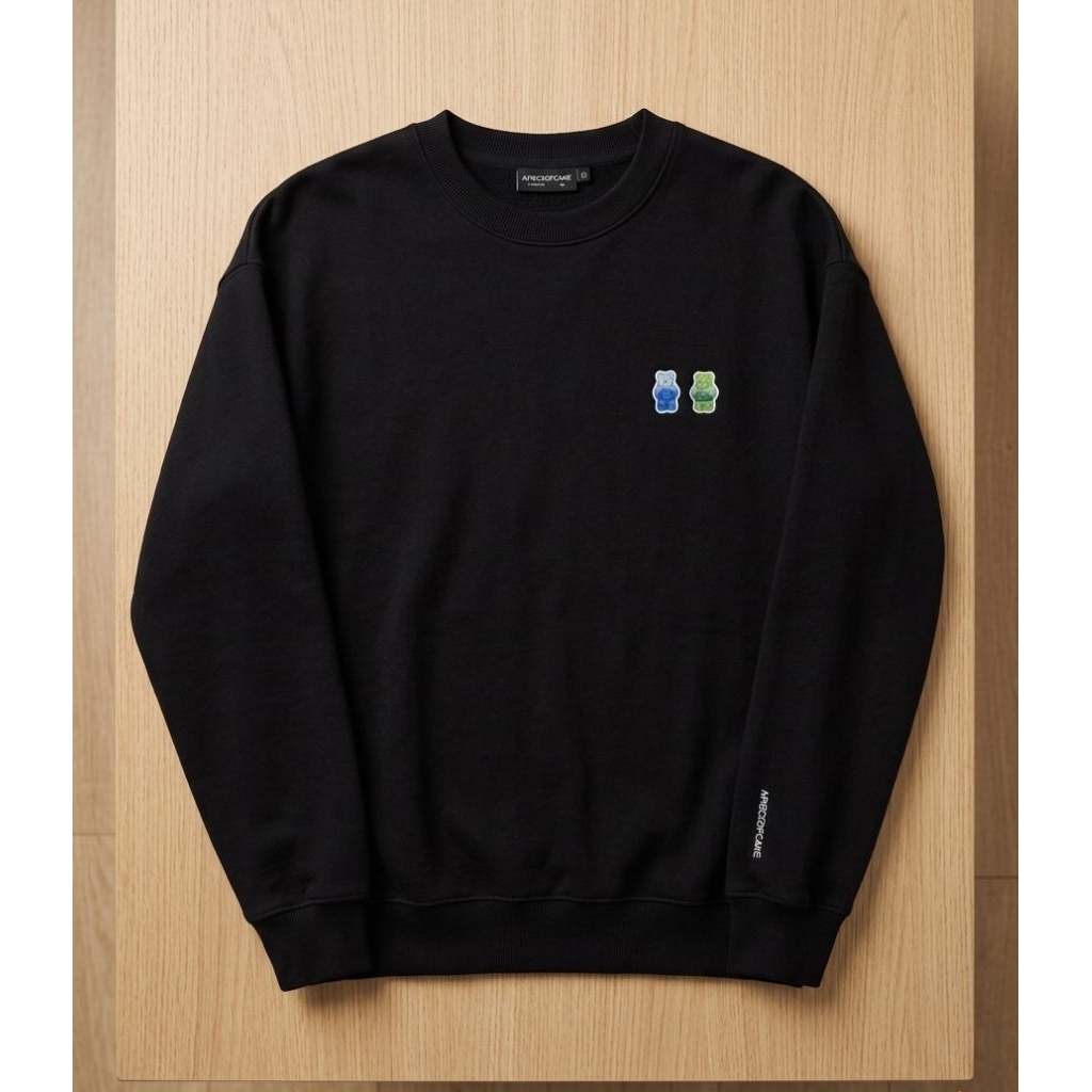 A Piece Of Cake (APOC) Signature Gummy Bear Crewneck Sweatshirt Original - Black Second