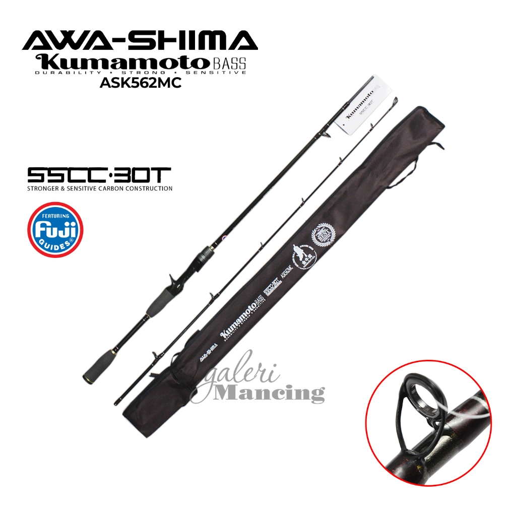 Joran AWA-SHIMA Kumamoto 562 / 602 / 702 / 802 | Joran Castingan Spinning dan Baitcasting Murah Berk