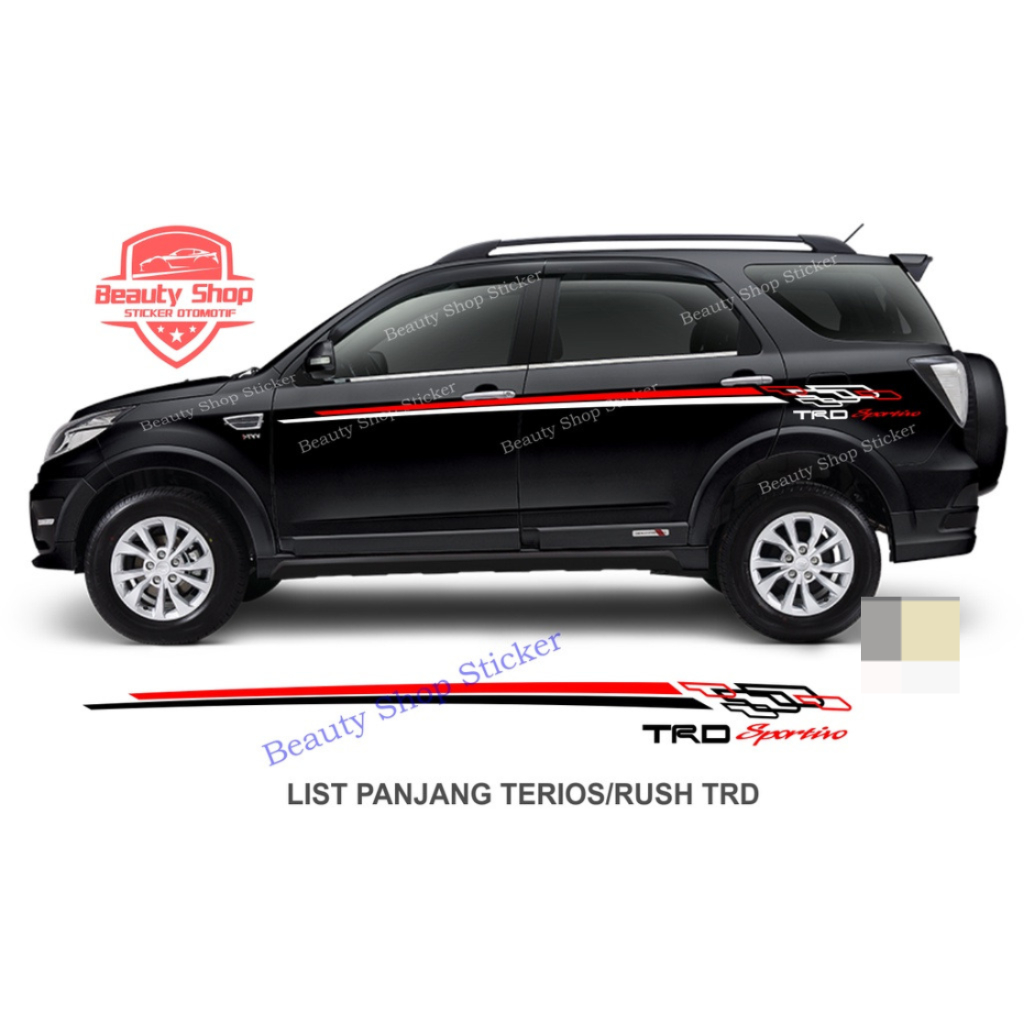 Stiker Body Samping Rush Terios TRD Sportivo terbaru sticker mobil toyota rush trd sportivo stiker m